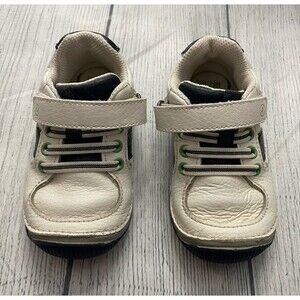White Leather Stride Rite Little Boy Toddler Shoes, Size 6